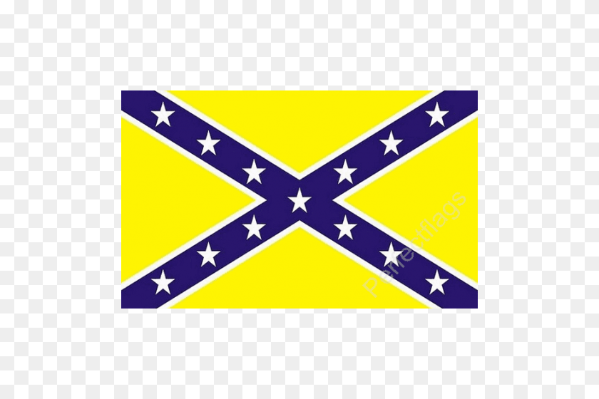 500x500 Rebel Yellow Flag Us Confederate Flag - Confederate Flag PNG