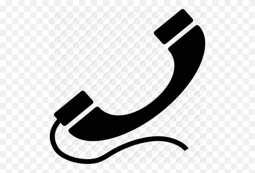 512x512 Приемник Стационарного Телефона Клипарт - Телефон Клипарт Черно-Белый