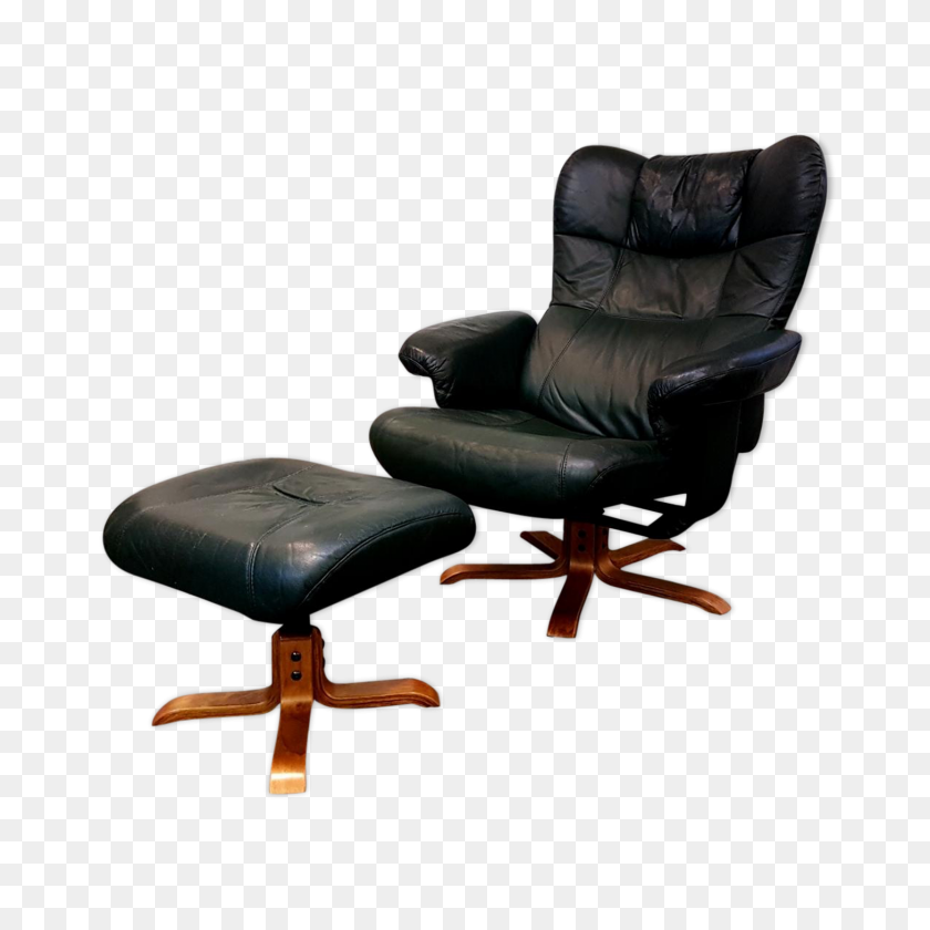 1457x1457 Reclining Chair Green Leather And Unico Footrest - Recliner Clip Art