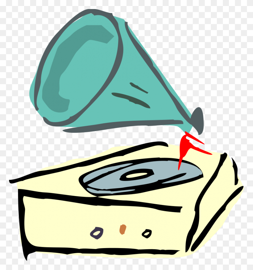 837x900 Record Player Cliparts - Music Store Clipart