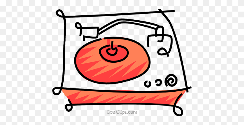 480x371 Record Player Royalty Free Vector Clip Art Illustration - Record Player Clipart