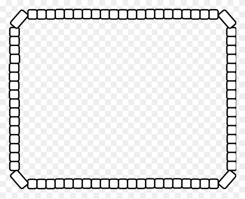 800x638 Rectangle Clipart Black And White - PNG Rectangle
