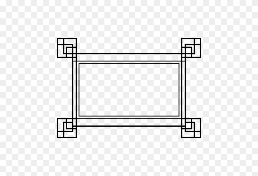 512x512 Rectangle Corner Frame - Rectangle Frame PNG