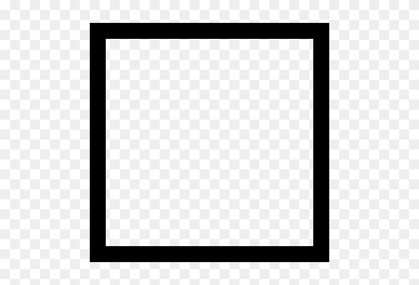 512x512 Прямоугольник, Значок Формы - Прямоугольная Граница Png