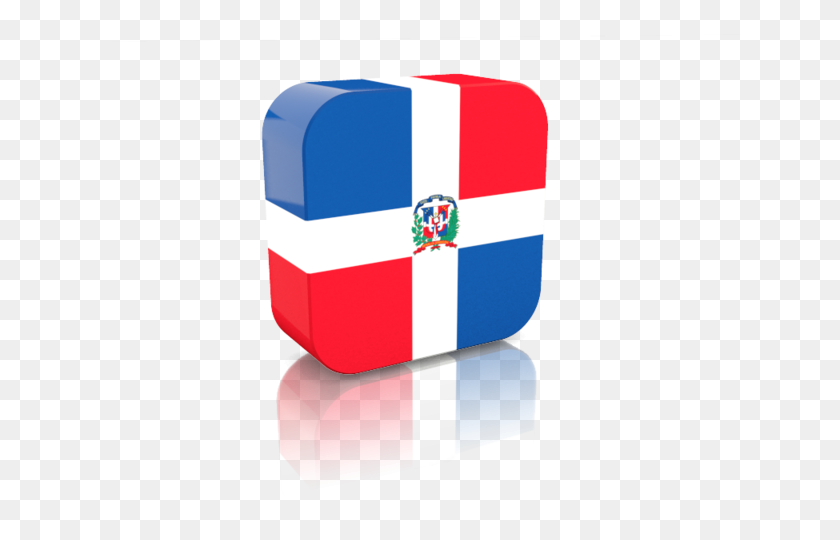 640x480 Rectangular Icon Illustration Of Flag Of Dominican Republic - Dominican Flag PNG