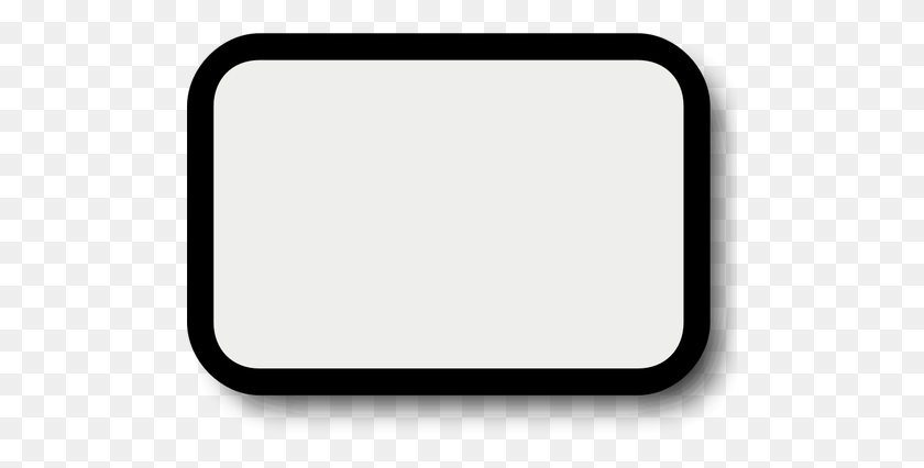 500x366 Rectangular White Button With Thick Black Frame Vector Graphics - Rectangle Frame Clipart