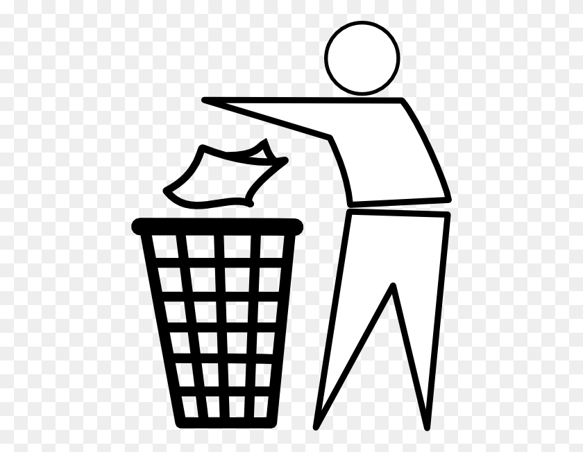 462x592 Recycle Bin Person Outline Clip Art - Recycle Bin Clipart