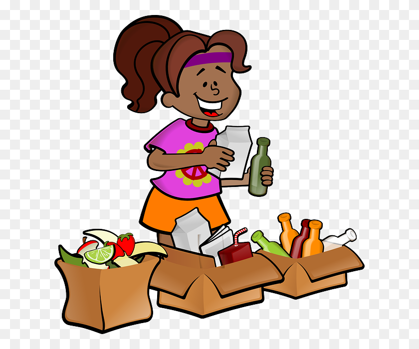 622x640 Recycle Clipart Child - Kids Eating Clipart