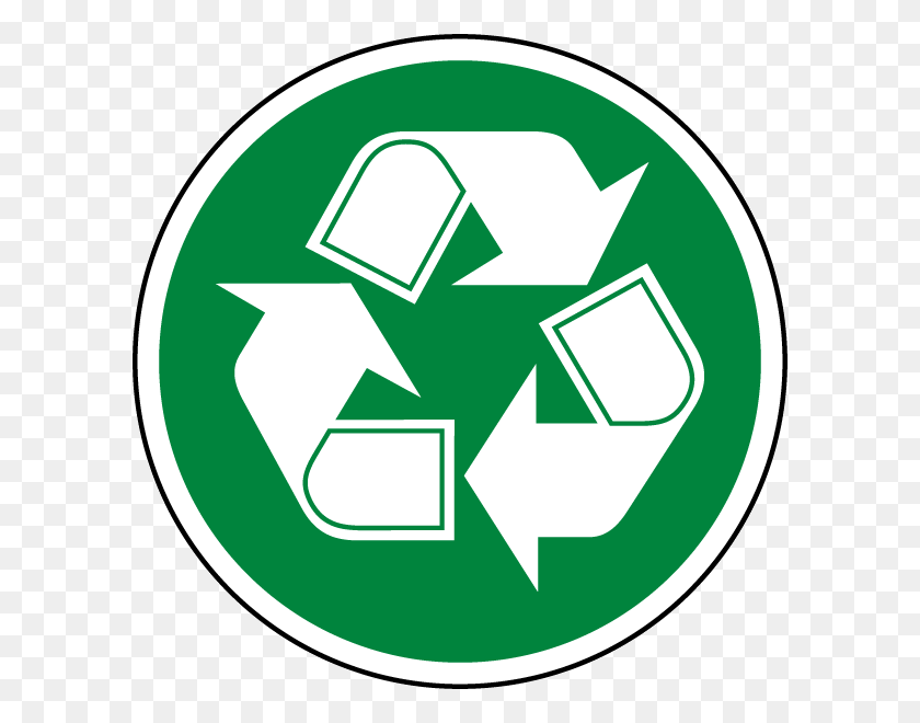 600x600 Recycle Symbol Label - Recycle Logo PNG