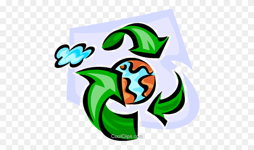 480x436 Recycle To Save The Earth Royalty Free Vector Clip Art - Save Clipart