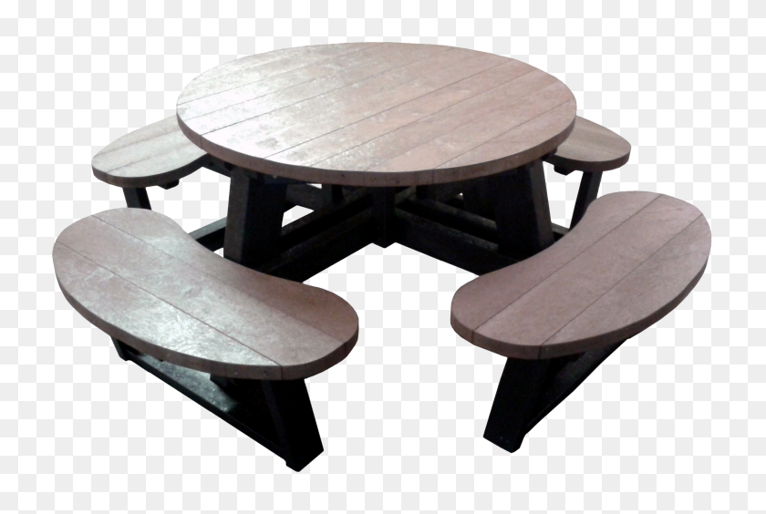 2244x1450 Recycled Plastic Round Large Picnic Table Plaswood Group - Picnic Table PNG