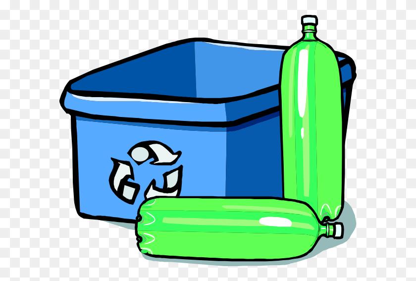 600x507 Recycling Bin And Bottles Clip Arts Download - Bottle Clipart PNG