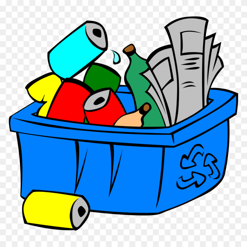 800x800 Recycling Bin Clip Art - Recycle Clipart Black And White