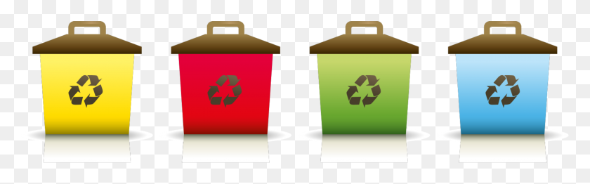 2888x750 Recycling Bin Rubbish Bins Waste Paper Baskets Waste Management - Trash Truck Clipart