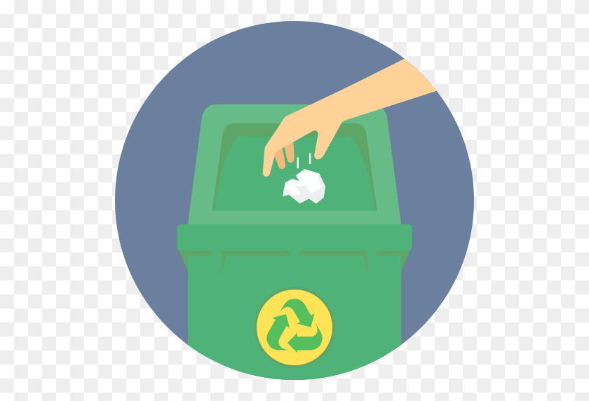 512x512 Recycling Bin Trash Png Icon - Recycle Bin PNG