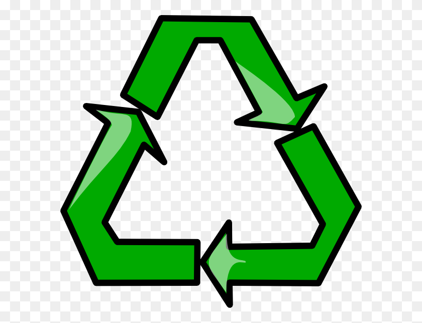 600x583 Recycling Sign Symbol Clip Art Free Vector - Recycle Clipart