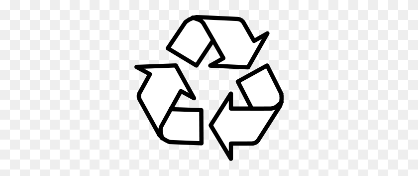 300x293 Recycling Symbol Arrows Black Outline Png Clip Arts For Web - Recycle Symbol Clip Art