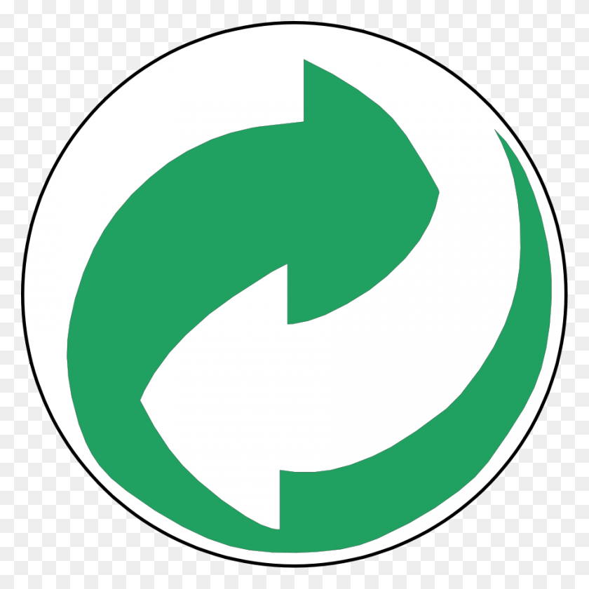 900x900 Recycling Symbol Green And White Arrows Png Clip Arts For Web - Arrow PNG White