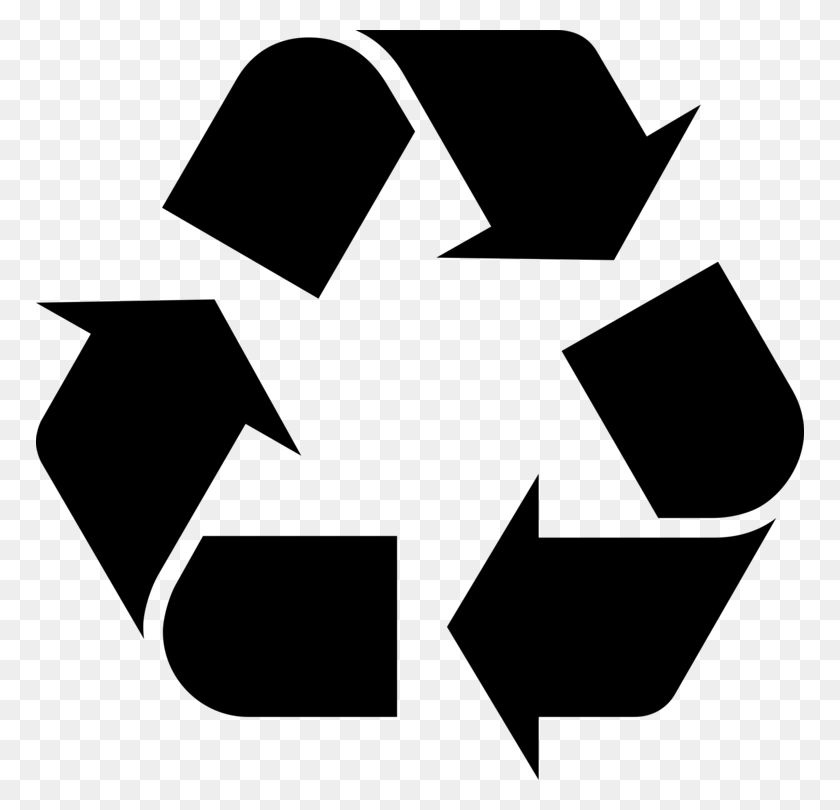 768x750 Símbolo De Reciclaje Logotipo De La Reutilización De La Papelera De Reciclaje - Signo De Imágenes Prediseñadas En Blanco Y Negro