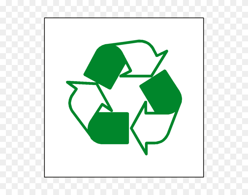 600x600 Símbolo De Reciclaje De La Etiqueta Engomada De La Seguridad De Las Señales De Seguridad - Símbolo De Reciclaje Png