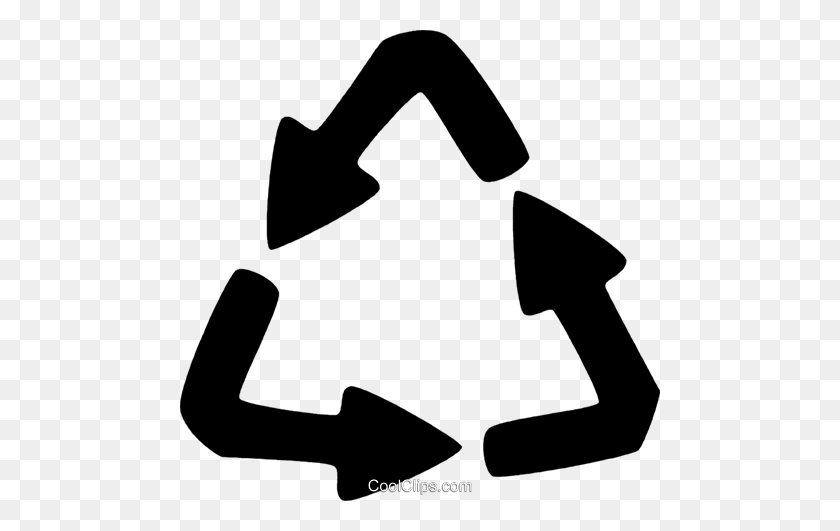 480x471 Recycling Symbols Royalty Free Vector Clip Art Illustration - Recycle Clipart Black And White