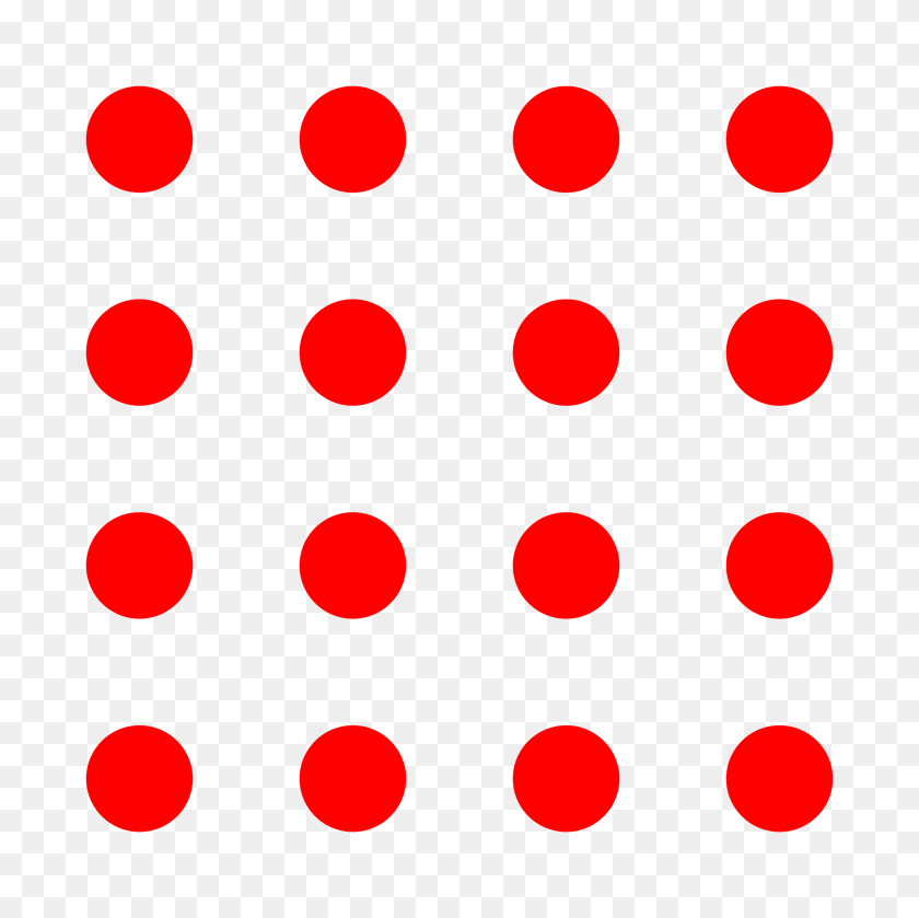 2000x2000 Red - Dot Grid PNG