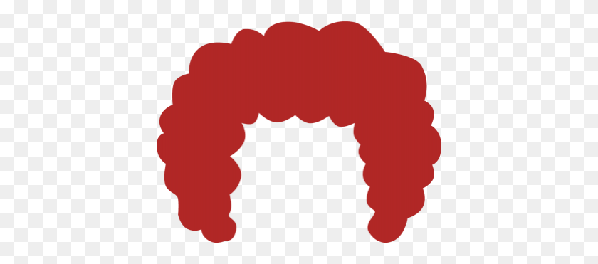 400x311 Red Afro Wigs Clipart - Wig Clipart