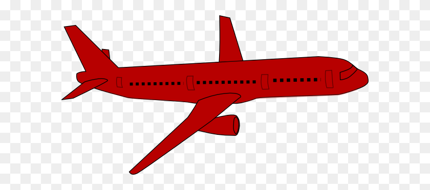 600x312 Красный Самолет Клипарты - Самолет С Баннером Клипарт