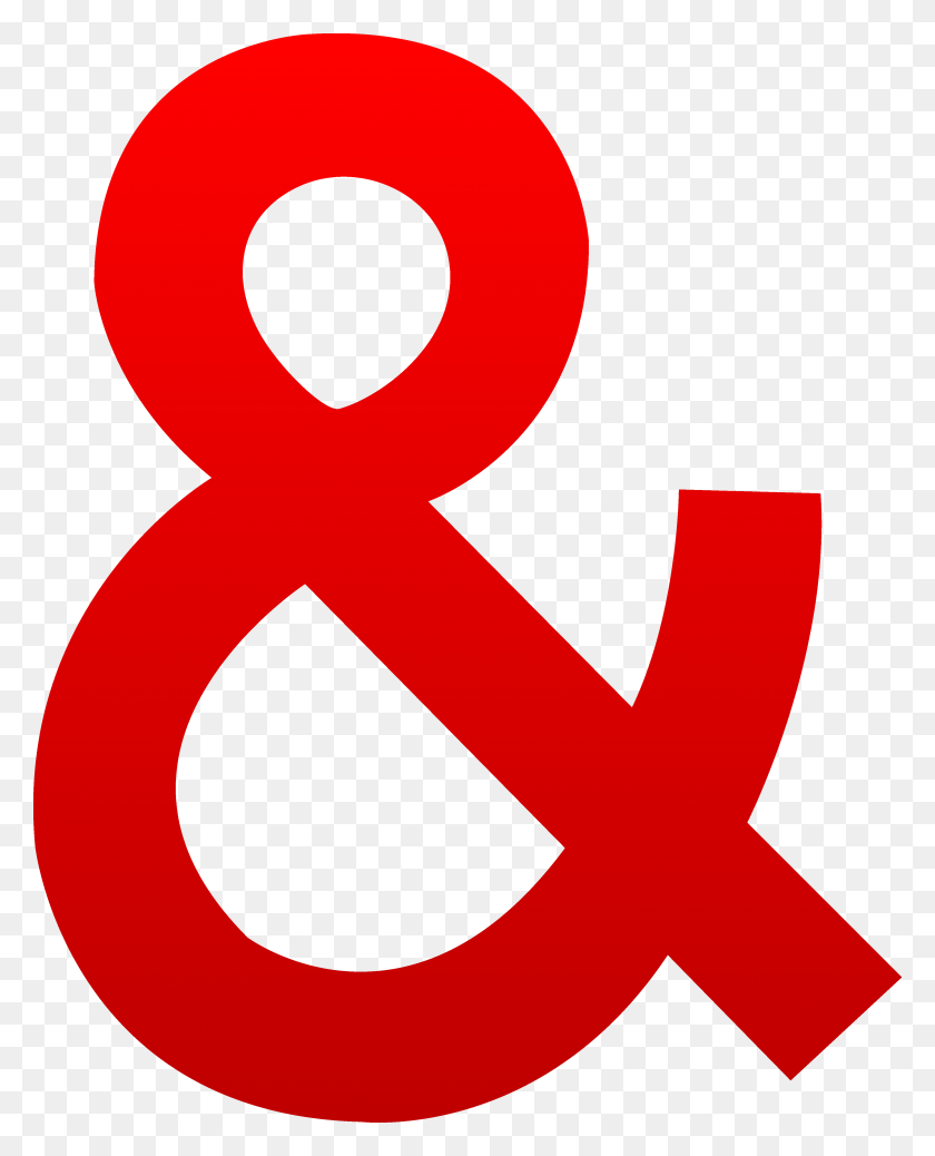 3794x4759 Símbolo De Ampersand Rojo - Preguntas Clipart Gratis