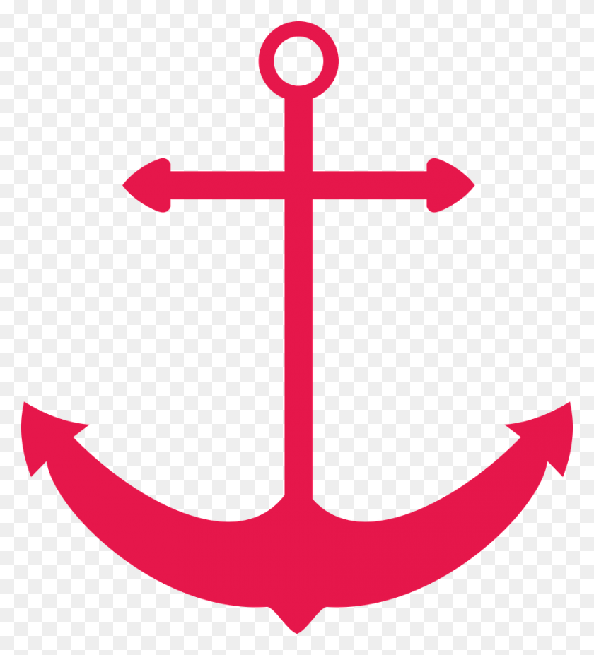 900x1001 Red Anchor Clipart Ii Time Management - Red Anchor Clip Art