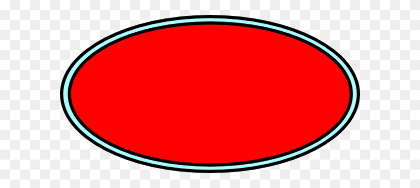 600x317 Red And Aqua Oval Clip Art - Oval Clipart