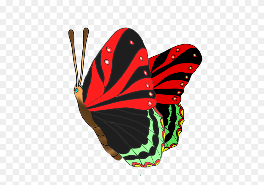 503x531 Red And Black Butterfly Png Transparent Red And Black Butterfly - Red Butterfly Clipart