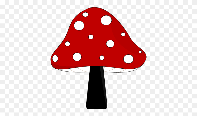 410x435 Red And Black Mushroom Clip Art - Watermelon Clipart Black And White