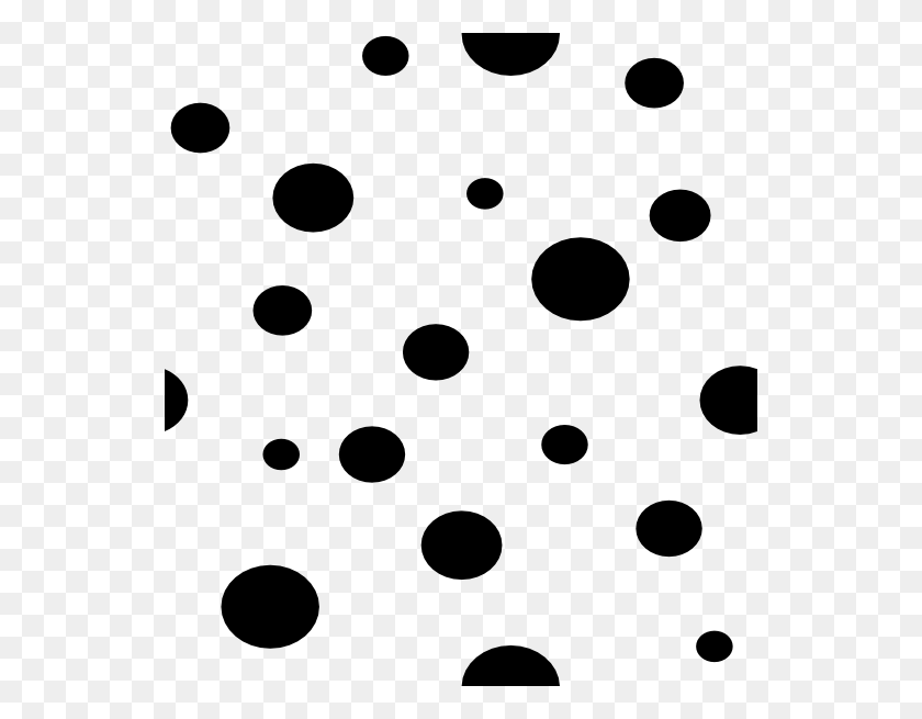 540x595 Red And Black Polka Dots Clip Art - Black Dot PNG