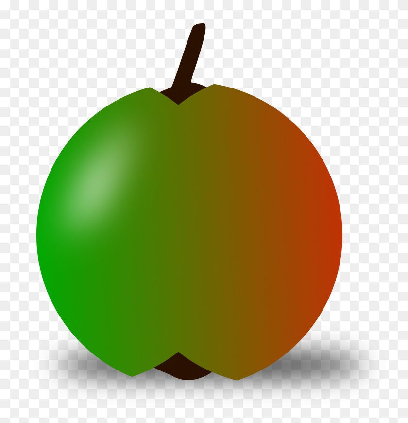 2309x2400 Red And Green Apple Icons Png - Green Apple PNG