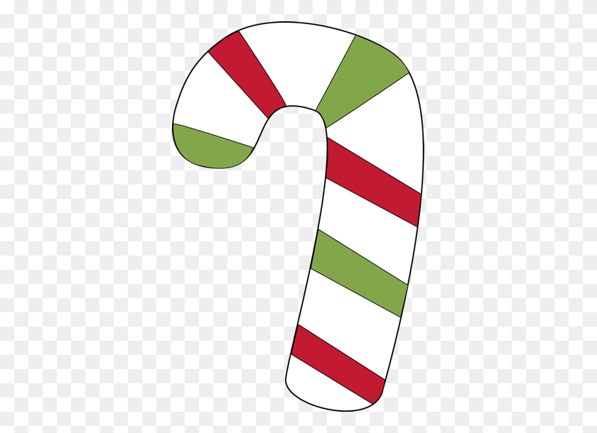 355x550 Red And Green Candy Cane Clip Art - Stripes Clipart