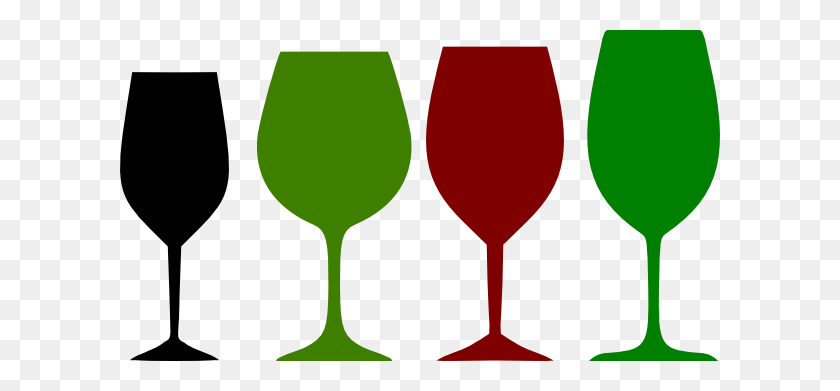 600x331 Red And Green Wine Glasses Clip Art - Red Wine Clipart