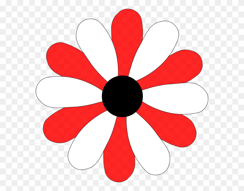 Red And White Gerber Daisy Clip Art - Gerber Daisy Clip Art.