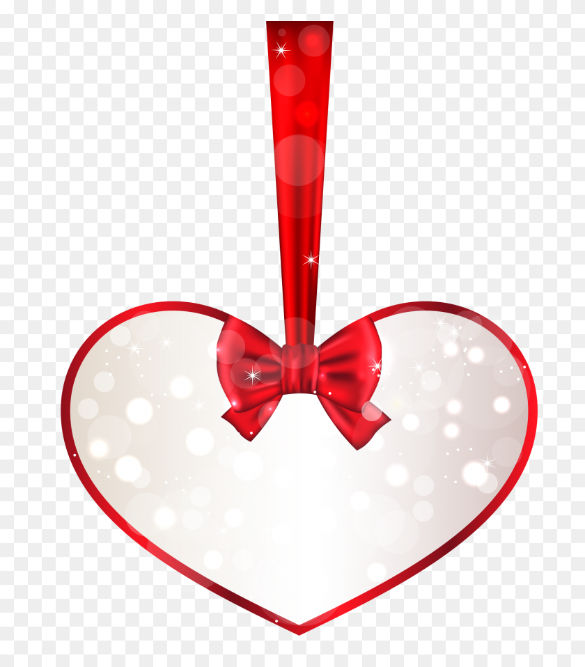 1888x2176 Red And White Heart Decor Png - White Heart PNG