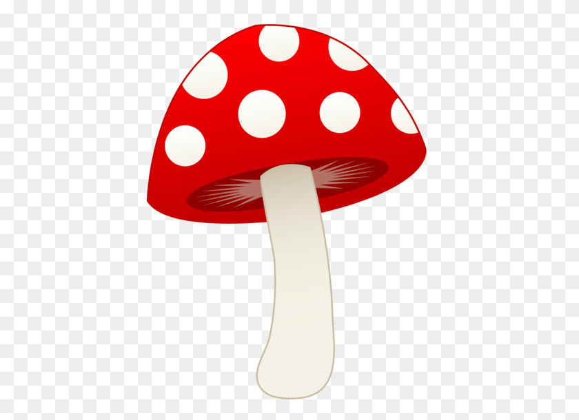 413x550 Red And White Mushroom - Red House Clipart