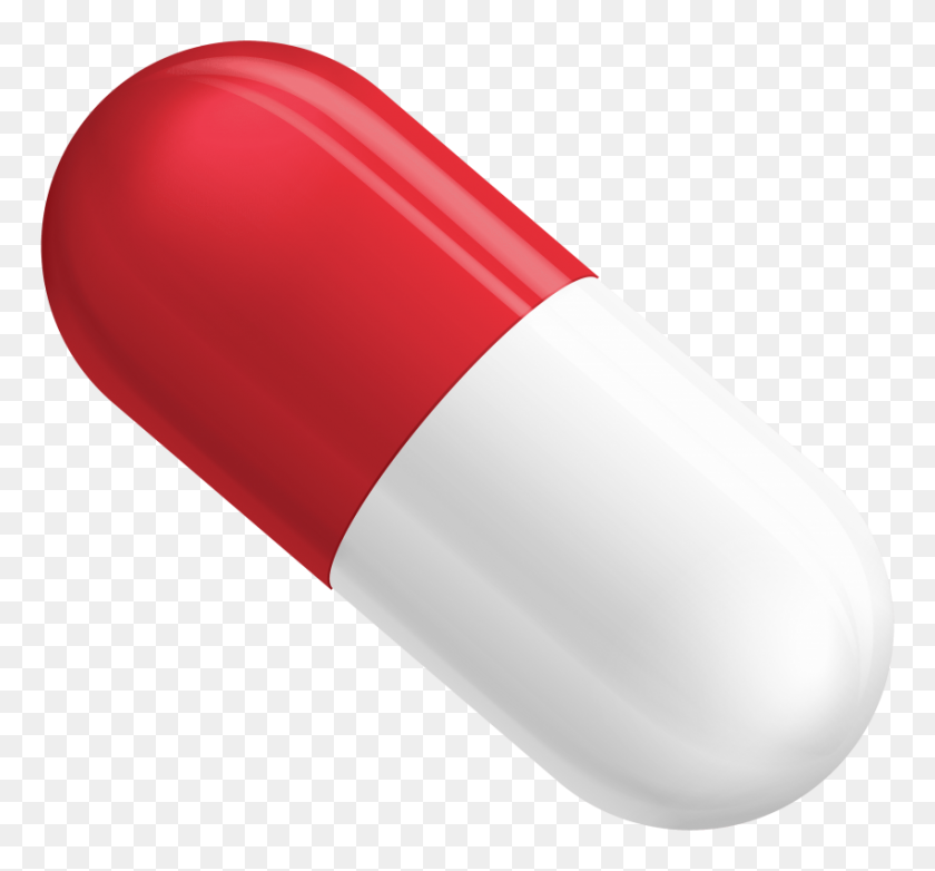 850x787 Red And White Pill Capsule Png - Red Lens Flare PNG