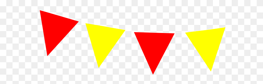 600x210 Red And Yellow Bunting Clip Art - Bunting Clipart