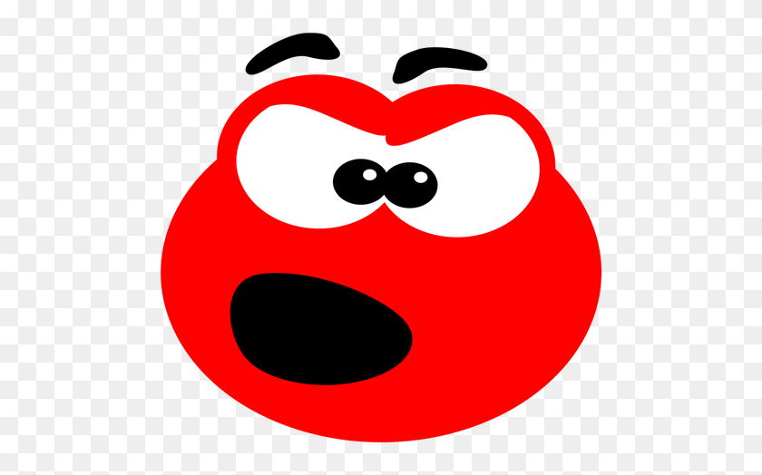 500x464 Red Angry Face Clip Art - Angry Emoji Clipart
