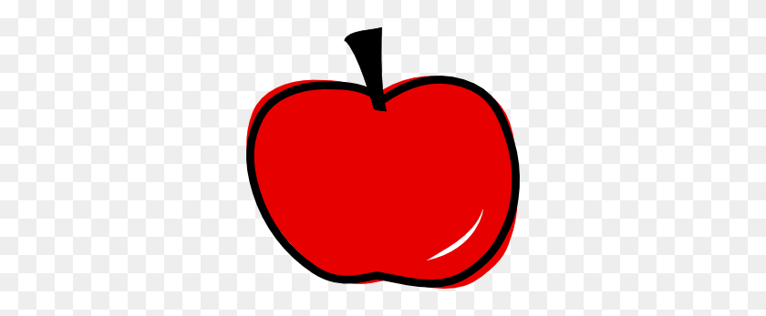300x287 Red Apple Clip Art - Red Apple PNG
