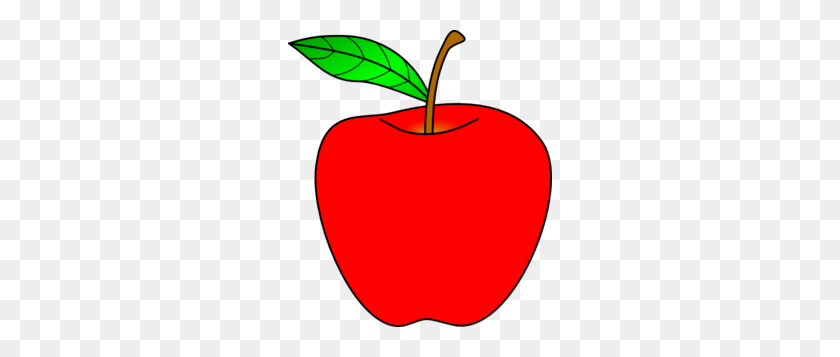 264x297 Red Apple Clip Art - Apple Clipart