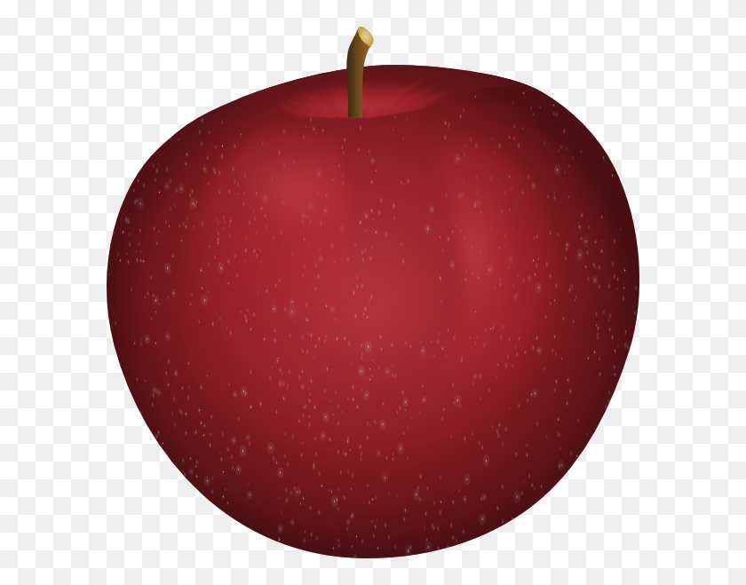 600x599 Red Apple Clip Art - Apple Leaf Clipart