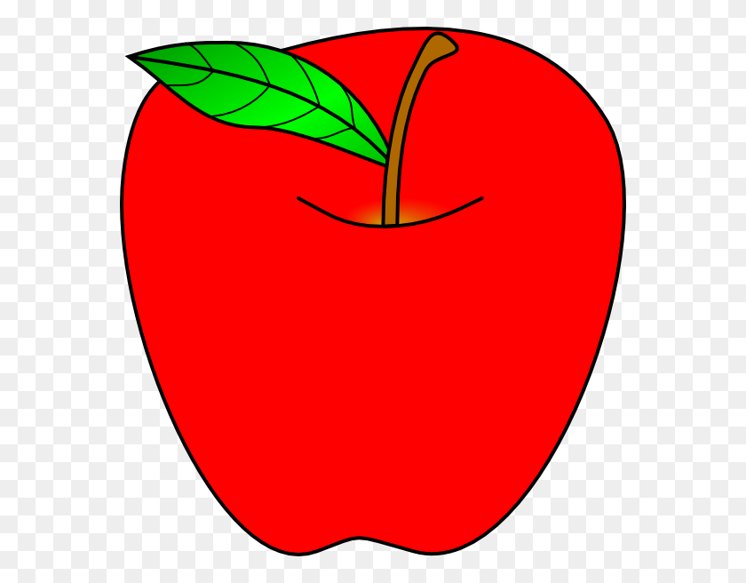 570x596 Red Apple Clip Art - Apple PNG Clipart
