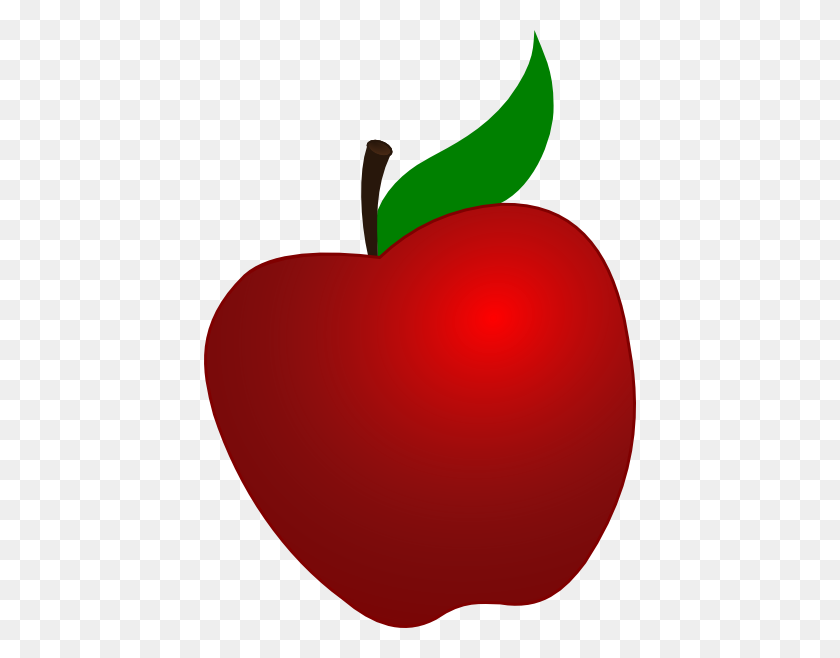 432x598 Red Apple Clipart - Tomate Clipart