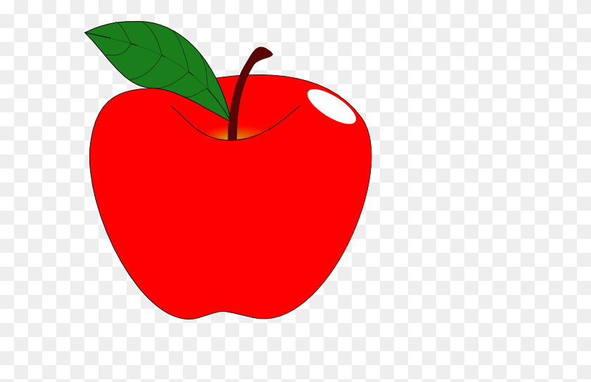 600x484 Red Apple Slice Clipart - Apple Slice Clipart