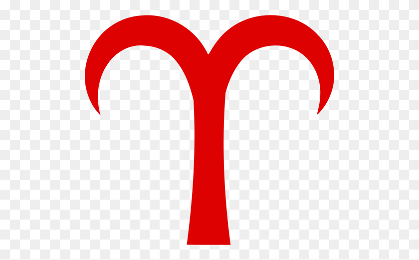 500x461 Red Aries Symbol - Aries Clipart